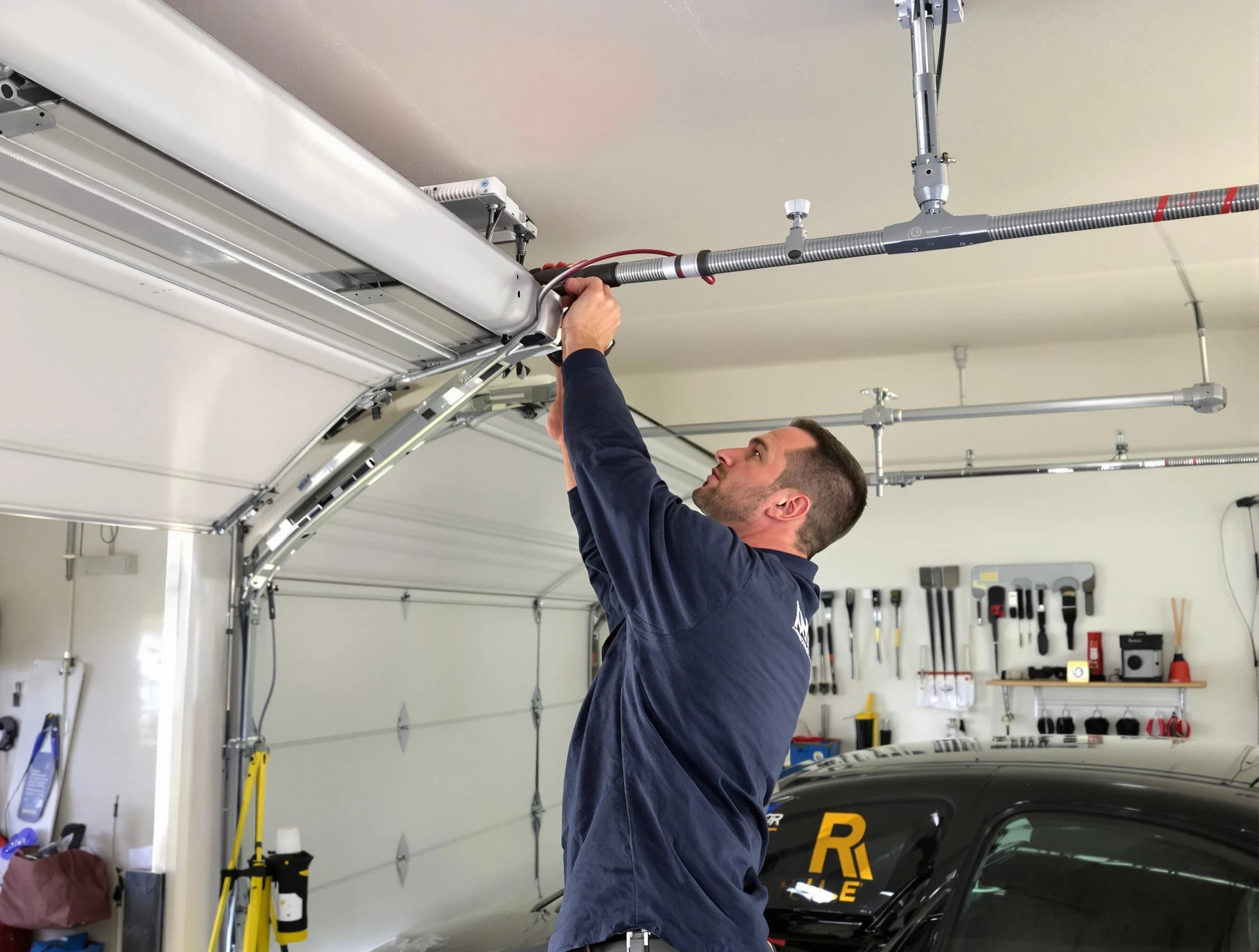 Paradise Hills Garage Door Repair technician performing garage door cable repair in Paradise Hills