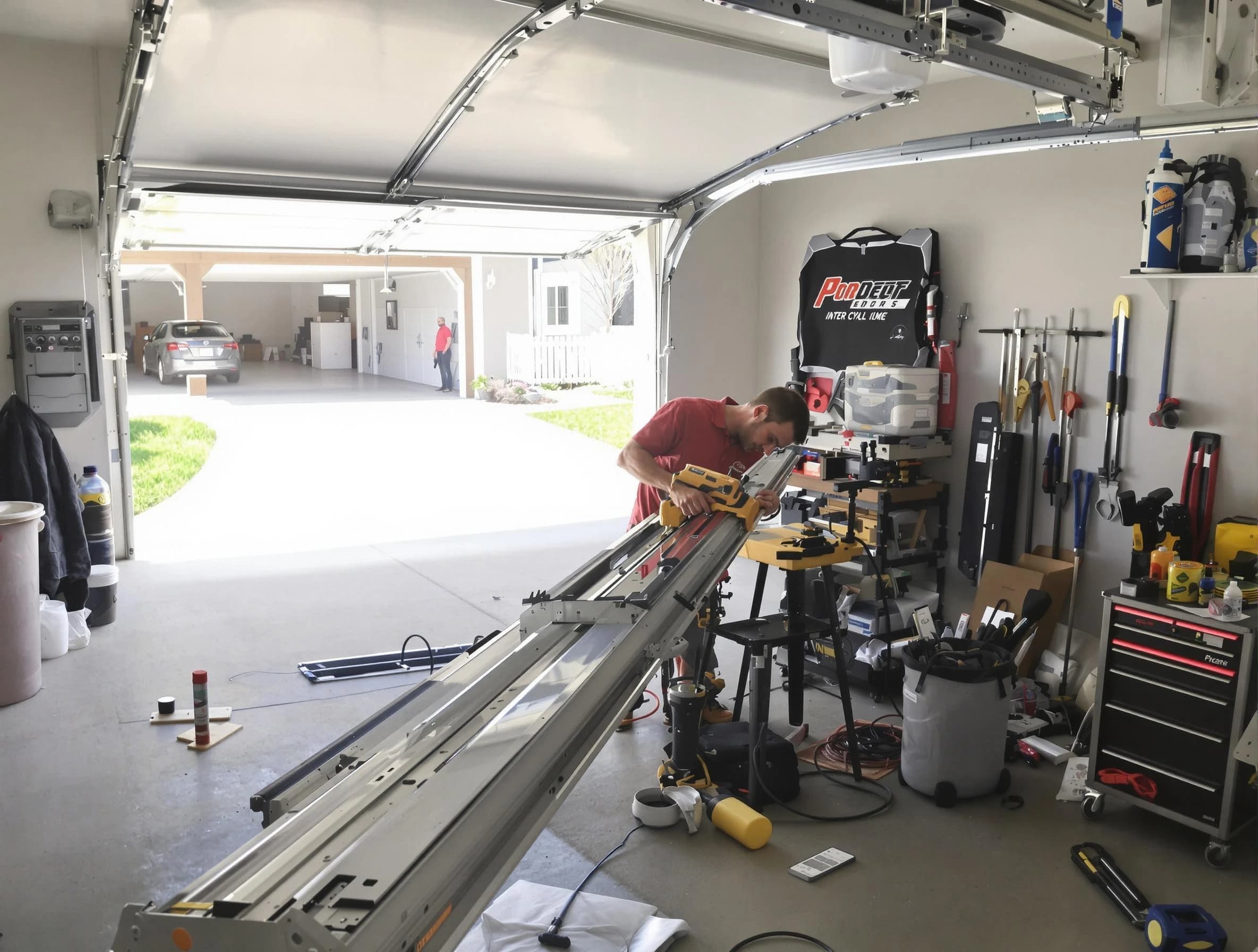 Paradise Hills Garage Door Repair expert performing track repair in Paradise Hills