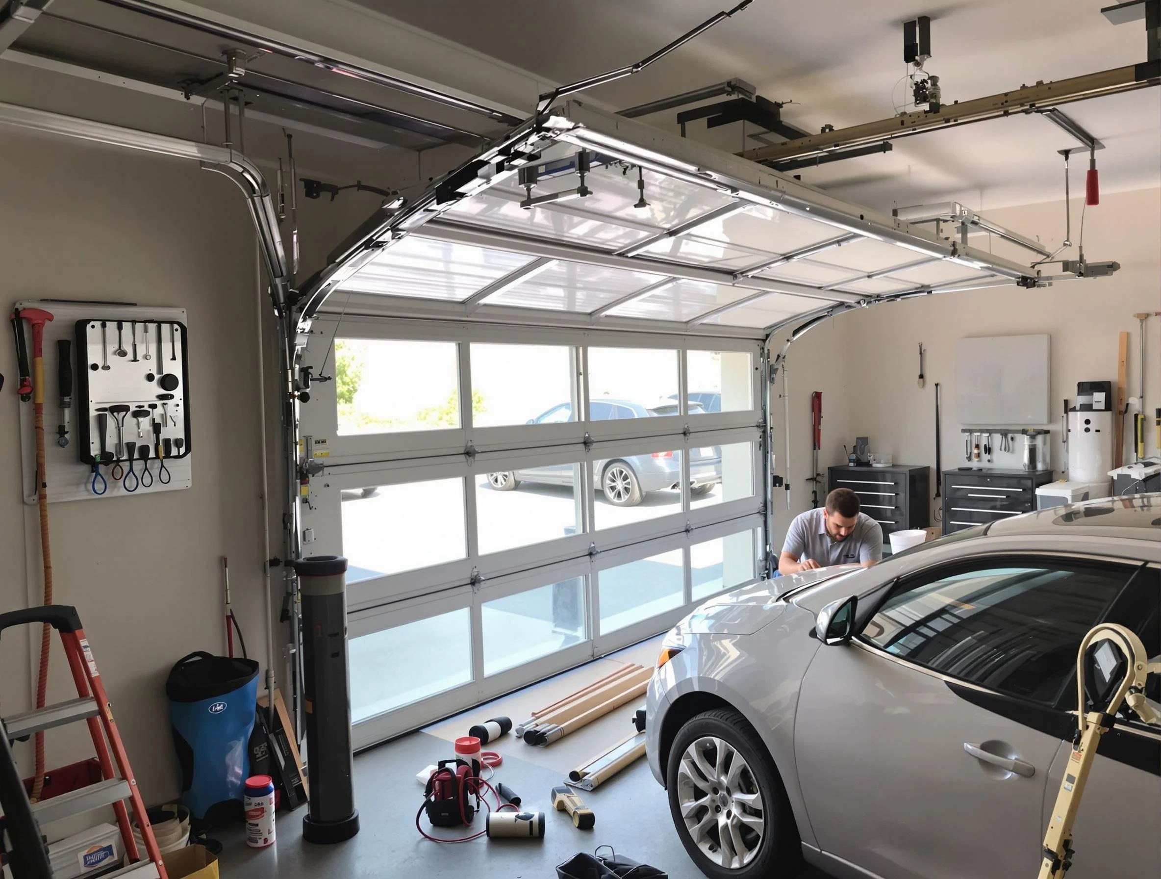 Garage door noise reduction service by Paradise Hills Garage Door Repair in Paradise Hills